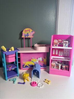 Vintage 1995 Barbie So Much To Do Pretty Pet Parlor incomplete